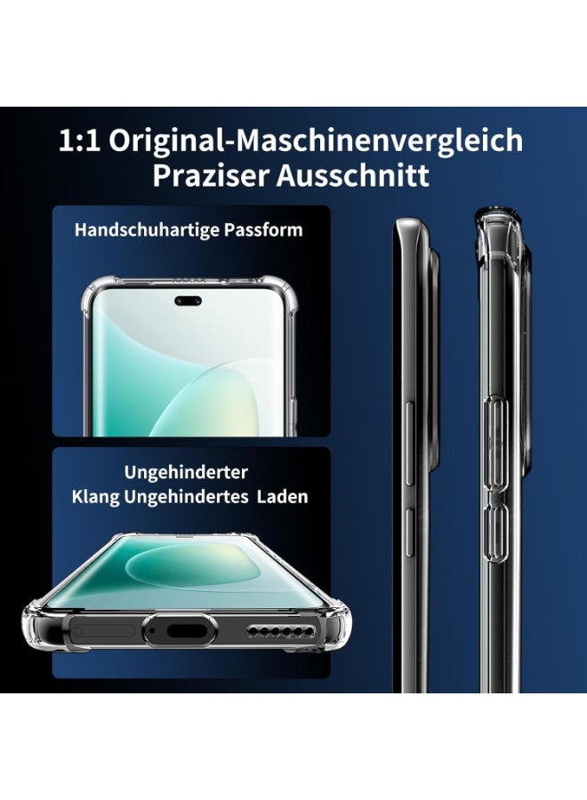 Case Compatible with Honor 300 Pro 5G / Honor 300 Ultra, Cover Silicone Transparent TPU Anti shock Protector Camera Shockproof Corners Clear - Image 2