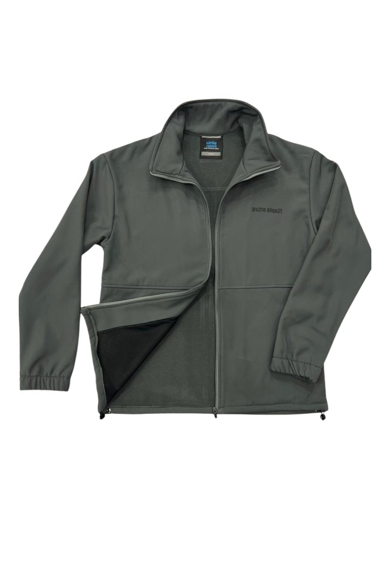 White Rabbit Men’s Softshell Water-Resistant Jacket – Windproof Lightweight Design with Full Zipper - Image 4