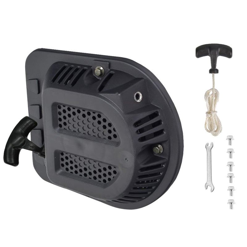 JMCHstore Pull Start Recoil Starter Assembly for Massimo Moto Baja MB200 MB200GC 196cc 4 Stroke 65hp Baja Heat Mini Baja Baja Warrior 196cc Mini Bike Replacement Parts wSpare Pull Cord Handle