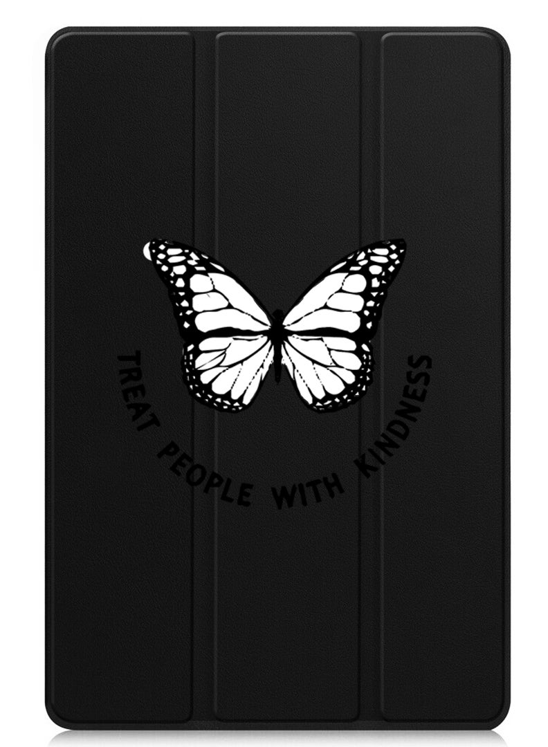 Theodor Protective Flip Case For Apple iPad mini 7th Generation (A17 Pro 2024 / Mini 6 2021 6th Generation) With Trifold Stand Auto Wake Sleep Shockproof Cover Treat people with kindness-01 - Image 1