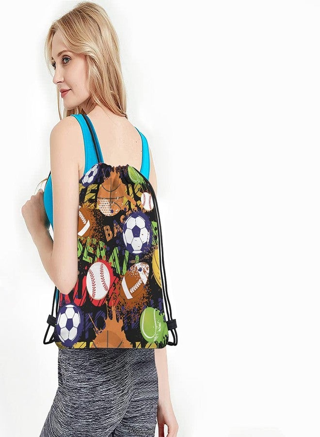 Beabes Bags Drawstring Backpacks for Men & Women - Baseball, Basketball, Volleyball, Gym & Yoga - Image 4