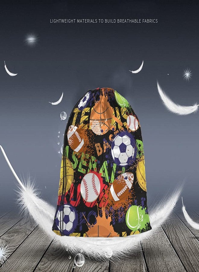 Beabes Bags Drawstring Backpacks for Men & Women - Baseball, Basketball, Volleyball, Gym & Yoga - Image 2