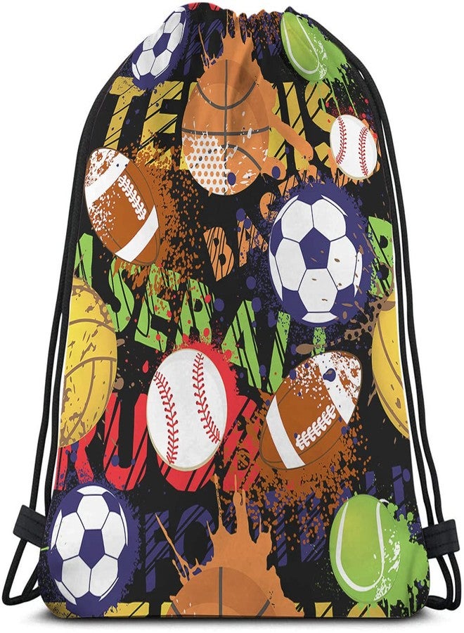 Beabes Bags Drawstring Backpacks for Men & Women - Baseball, Basketball, Volleyball, Gym & Yoga - Image 1
