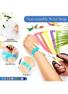 Henoyso 300 Pcs Neon Plastic Wristbands Vinyl Wristband Colorful Wristbands Plastic Bracelet Party Bracelets For Party Events Blacklight Party Event Nightclubs Bars Park (Multicolor)  - Image 3