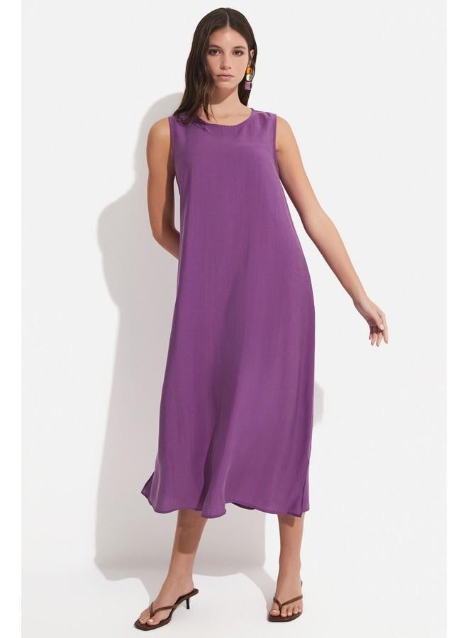 JUNE Exclusive Modal Blend Kimono Dress Set Damson - Image 5