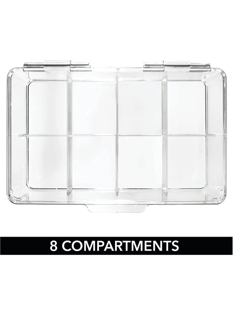 Bukela Easy Select Tea Chest Box - 1PC Tea Storage Box with 8 Compartments Holds up to 100 Tea Bags Each -Tea Organiser - Tea Bag Storage Box - Clear - Image 4