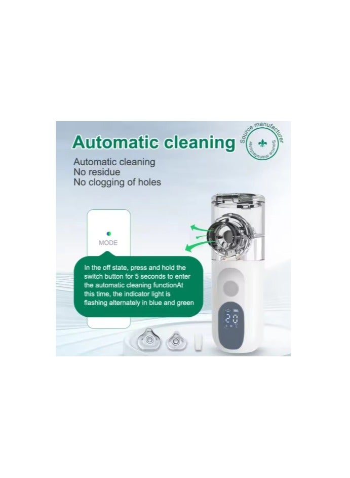 Generic Rechargeable Nebulizer Adjustable LED Display Medical Silent Ultrasonic Inhaler Mobile Steam Device Adult child Medical - Image 2