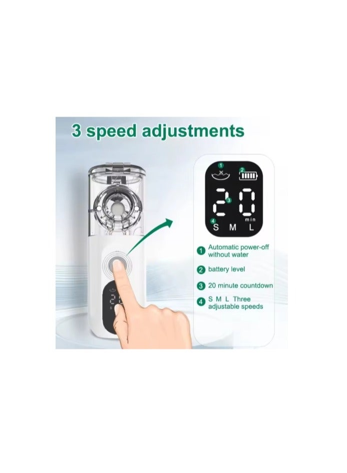 Generic Rechargeable Nebulizer Adjustable LED Display Medical Silent Ultrasonic Inhaler Mobile Steam Device Adult child Medical - Image 3