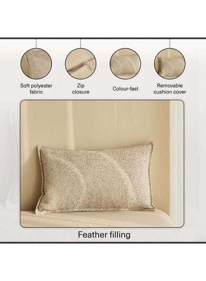 Pan Home وسادة محشوة بالريش 30X50 سم - رمادي - Image 5