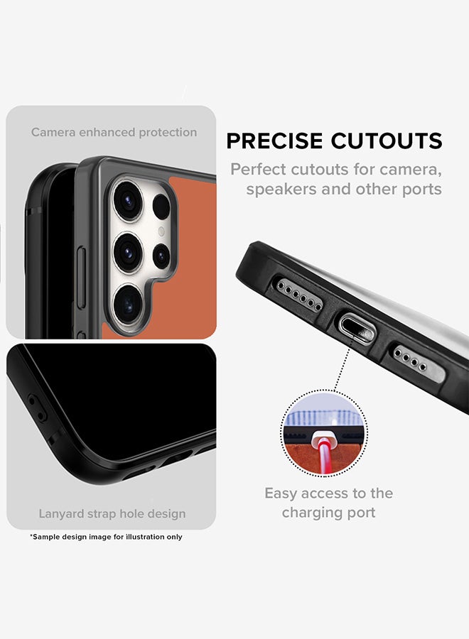 Stylizedd Cover for Samsung Galaxy S25 Ultra Case, Rugged Black Slim fit Soft Flexible Anti Drop TPU Gel Thin Protective Phone Cases- Sheikh Zayed And Sheikh Rashid, Orange - Image 4