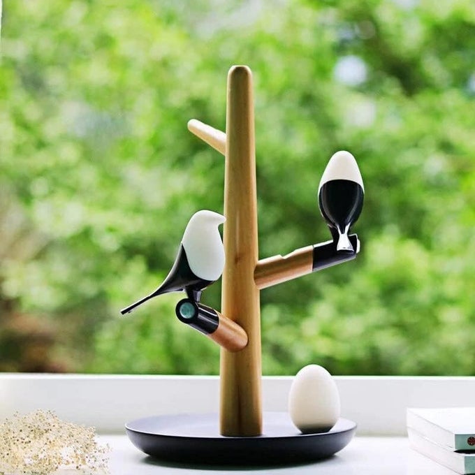 NIGHT LAMP USB CHARGING LED TABLE LAMP INTELLIGENT HUMAN BODY INDUCTION NIGHT LIGHT DESK LAMP ROMANTIC BEDROOM BEDSIDE NIGHT LAMP 2 BIRDS AND 2 EGG