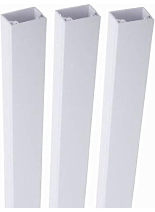 Deluxe Self Adhesive Pvc Trunking 90Cm White/Red Sticker Cable Cover For Sleek Minimal Cable Management Pack Of 3 (16X25Mm) - Image 1