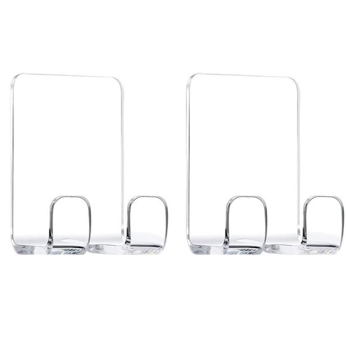 RAZOR HOLDER HOOKS SHOWER HOOK WITH ACRYLIC ADHESIVE FOR RAZOR BATHROOM KITCHEN ORGANIZER FOR RAZOR PLUG TOWELRAZOR HOOKS ACRYLIC RAZOR HOLDER2PCS