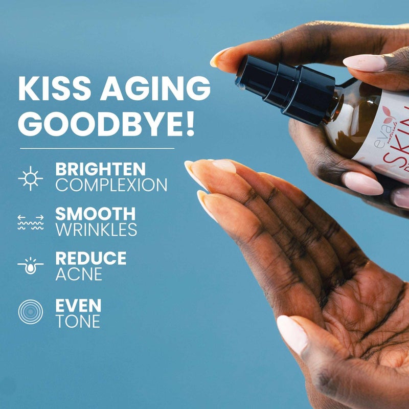 Eva Naturals Retinol Serum for Face â€“ Anti Aging Night Serum with Hyaluronic Acid, Vitamin E, Witch Hazel, Aloe â€“ Wrinkle Moisturizer, Dark Spot Corrector, Acne Scar Treatment, Skin Brightening â€“ 2oz - Image 2