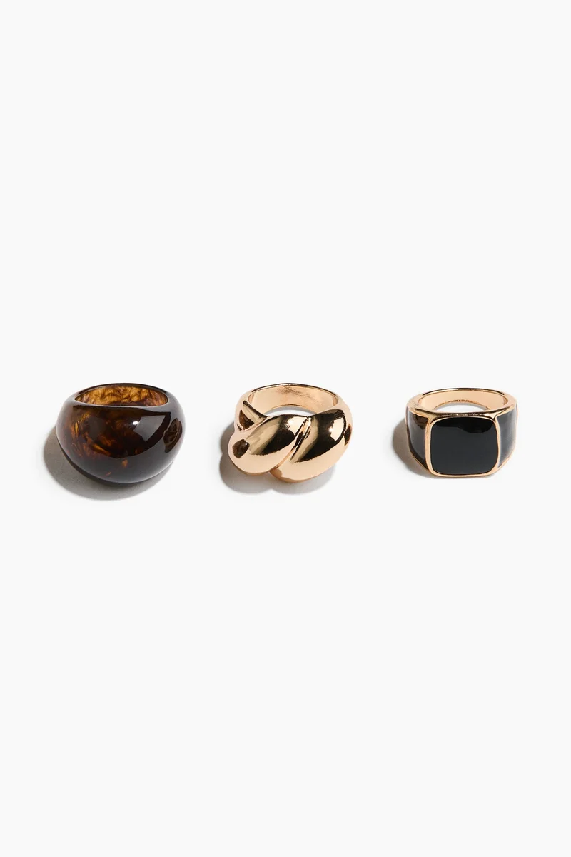 3-pack chunky rings
