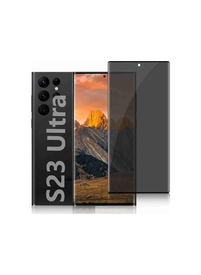 بروماس واقي شاشة خصوصية للهاتف المحمول/واقي شاشة تجسس للهاتف المحمول (زجاج مقسى) لهاتف S23 Ultra/S24 Ultra (S23 Ultra) - Image 1