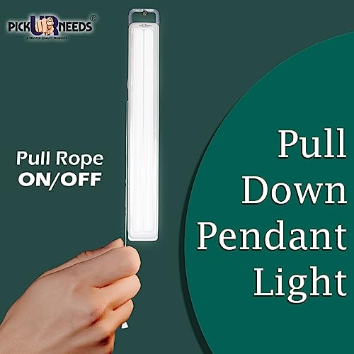 Pick Ur Needs Home Emergency Rechargeable Long Range Auto Cut Tube Light With Dual Battery Backup, White - Image 3