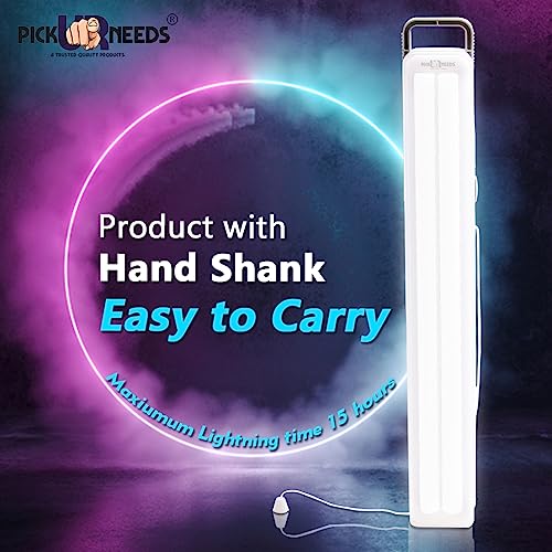 Pick Ur Needs Home Emergency Rechargeable Long Range Auto Cut Tube Light With Dual Battery Backup, White - Image 4