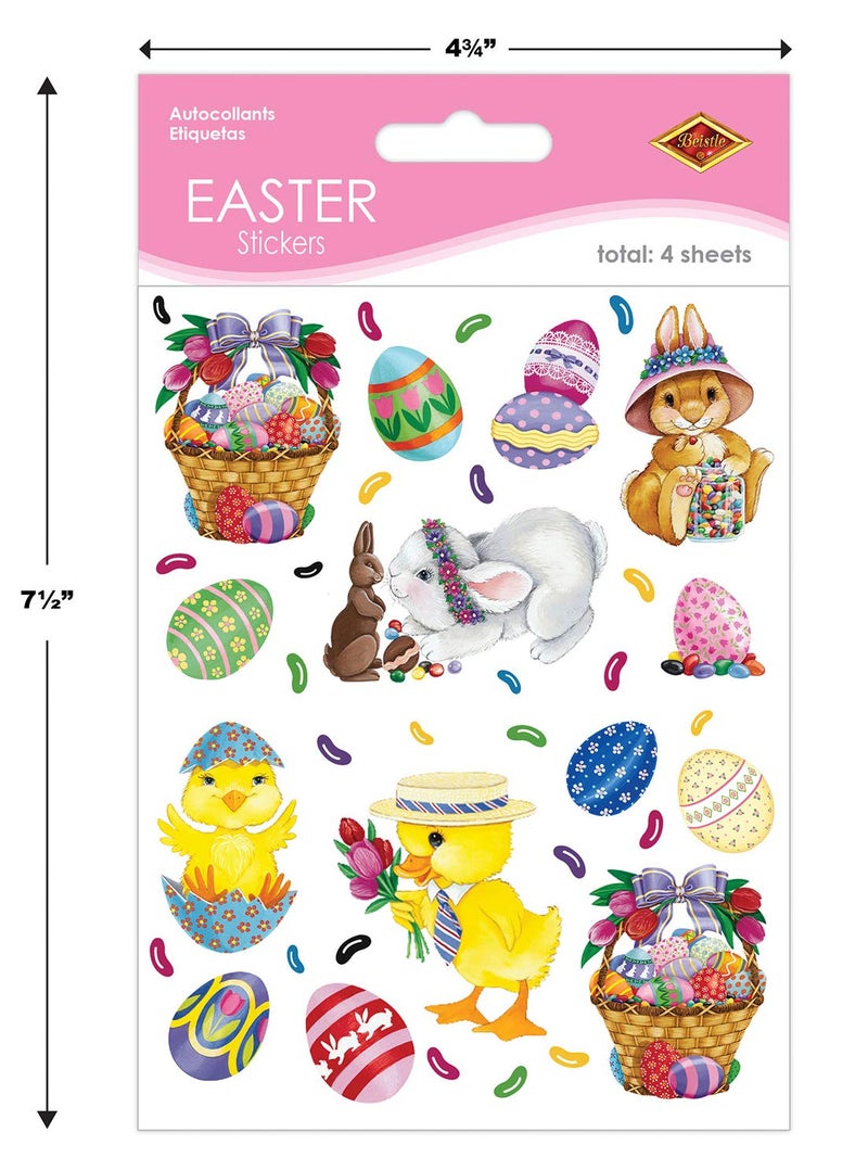 Beistle Bunny, Basket & Egg Stickers - Image 3