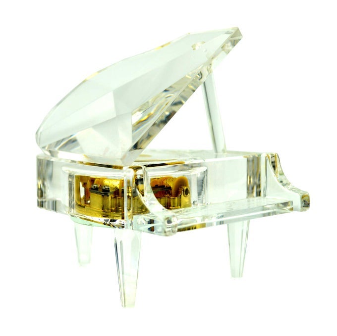 PIANO MUSIC BOX CRYSTAL SONG CANON CLOCKWORK MECHANICAL PIANO ORNAMENT CLASSICAL SWEET GIFT
