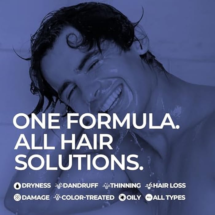 HommeFace 2-in-1 Hair Strengthening Shampoo + Conditioner for Men, 16.9 Fl. Oz. - Hair Thickening, Scalp Exfoliating, Volumizing for Reduced Shedding, Density & Shine - Image 3