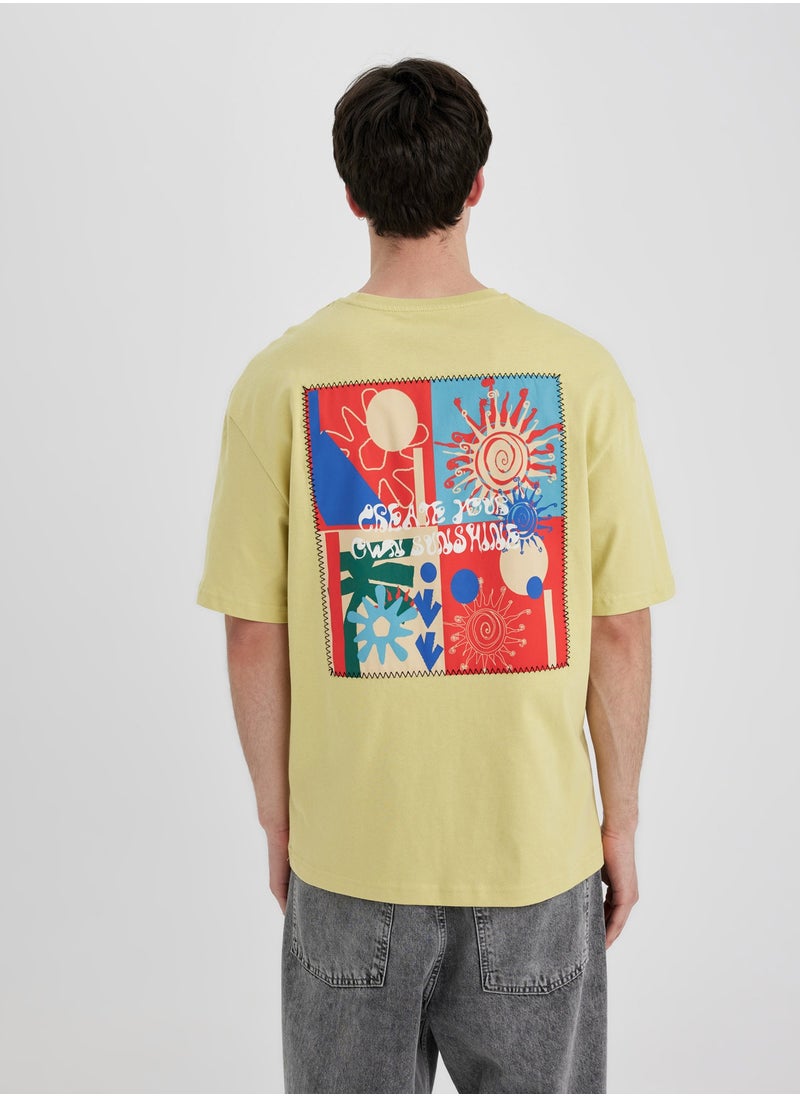 DeFacto - Man Comfort Fit Crew Neck Short Sleeve Knitted T-Shirt - Image 1