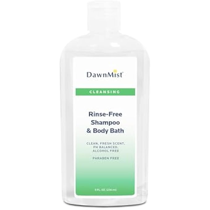 DAWN MIST RINSE-FREE SHAMPOO AND BODY BATH (2-8 OZ BOTTLES)