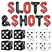 WANGDEFA 19 Pieces Casino Themed Party Balloons Supplies Slots Shots Banner Red Black and White Dice Balloon for Las Vegas Bachelorette Party Poker Events Favors Night Decorations Casino Combination - Image 2