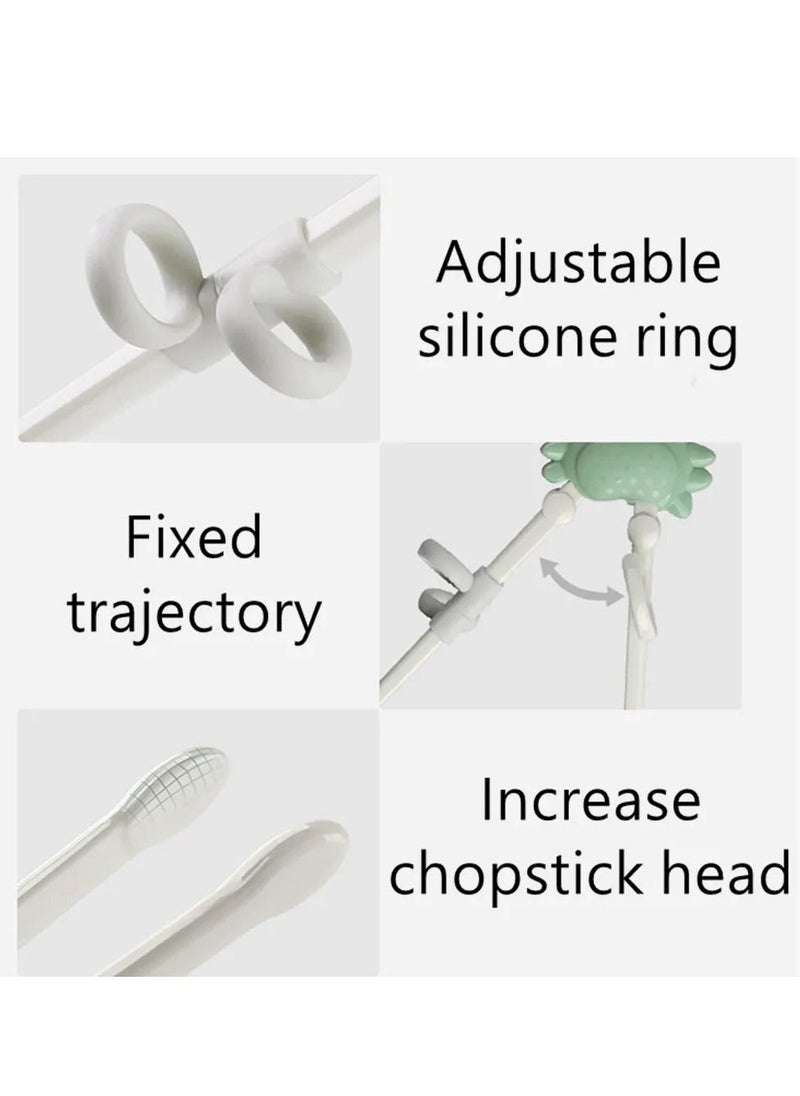 Be a better mom - Training Chopsticks for Kids BPA Free Anti-dislocation Buckle Design Easy to Use Kids Chopsticks for Self Feeding Learning Includes Portable Box 1 Pair - Image 1