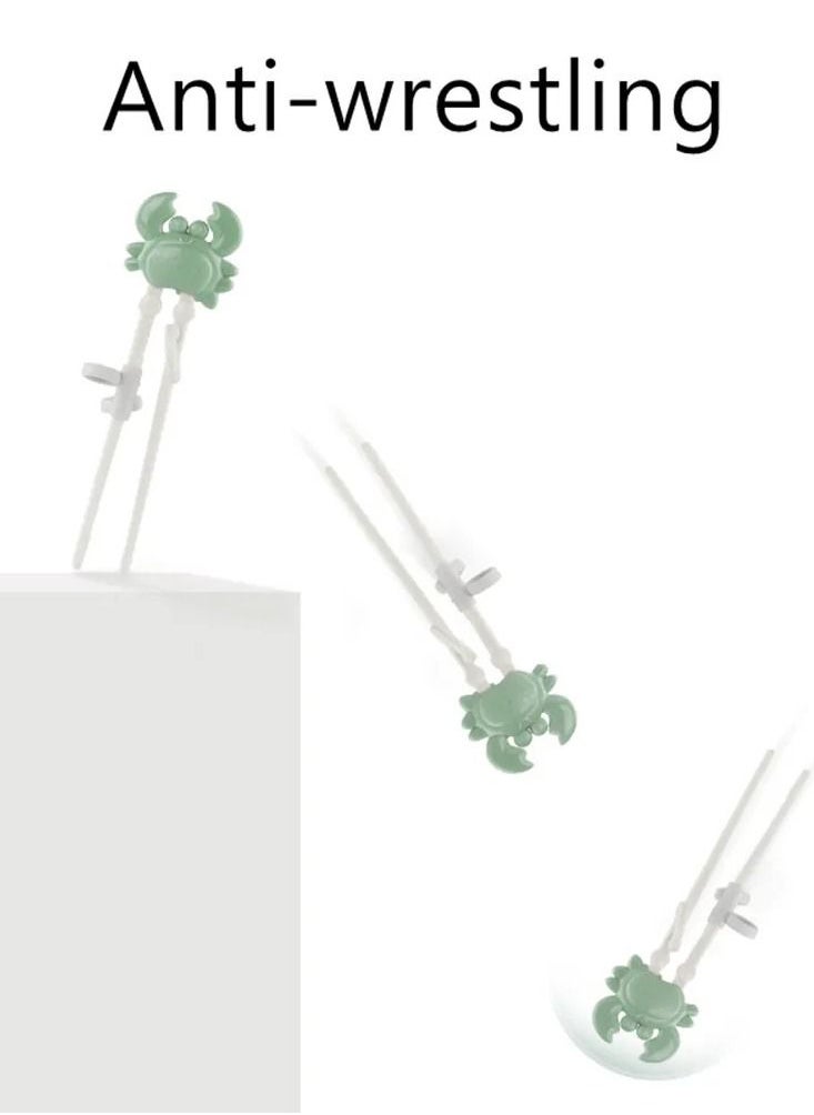 Be a better mom - Training Chopsticks for Kids BPA Free Anti-dislocation Buckle Design Easy to Use Kids Chopsticks for Self Feeding Learning Includes Portable Box 1 Pair - Image 1