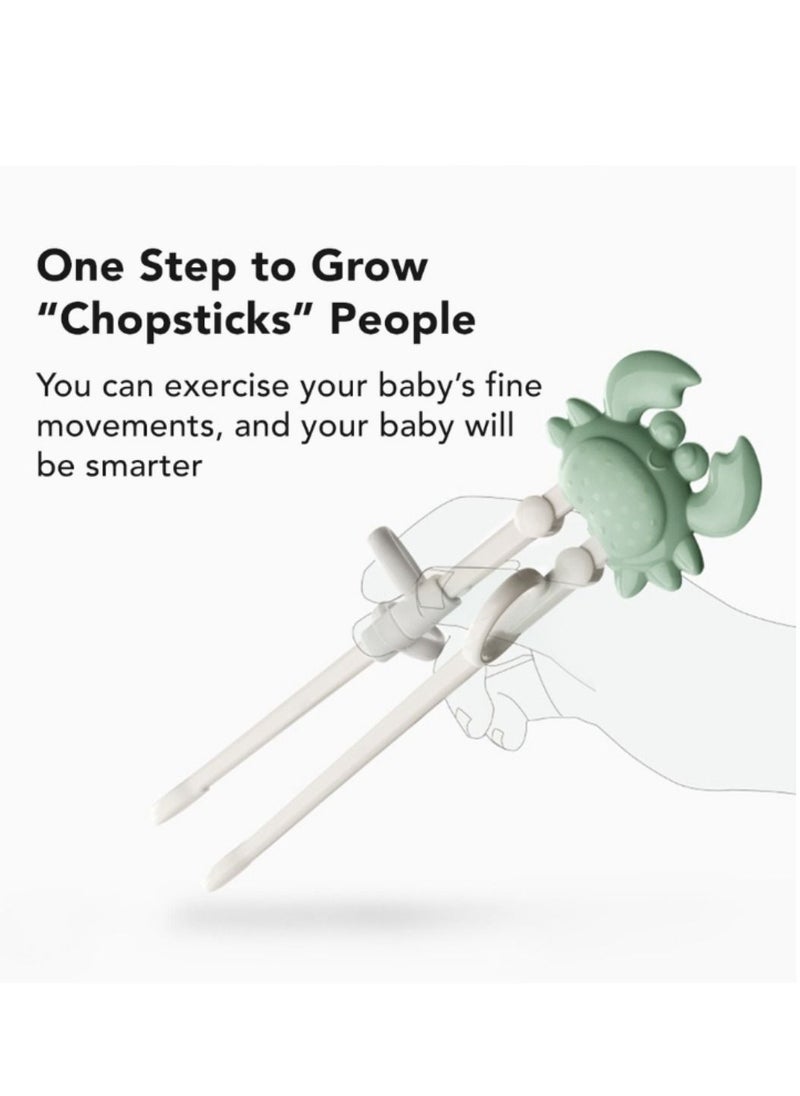 Be a better mom - Training Chopsticks for Kids BPA Free Anti-dislocation Buckle Design Easy to Use Kids Chopsticks for Self Feeding Learning Includes Portable Box 1 Pair - Image 1