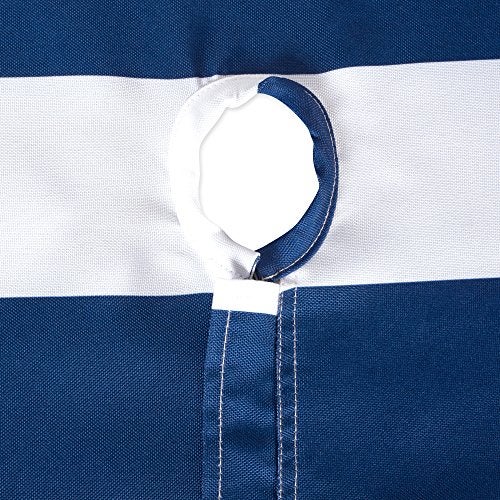 DII Cabana Stripe Outdoor Zippered Tabletop Collection, Stain/Wrinkle Resistant & Waterproof, 60x84, Nautical Blue - Image 4