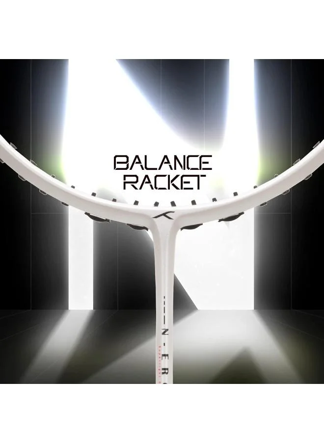 هندرد مضرب تنس الريشة ن-إرجي  كربون فايبر غير مشدود مع غطاء كامل للاعبين المتوسطين