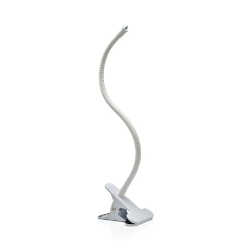 Holicfun Clip Mount for Ring, Blink, Eufy, Google Nest, Wyze, and Arlo Indoor Outdoor Cameras, 40cm Gooseneck Arm, Flexible Adjustment, Strong Clamp, White - Image 1