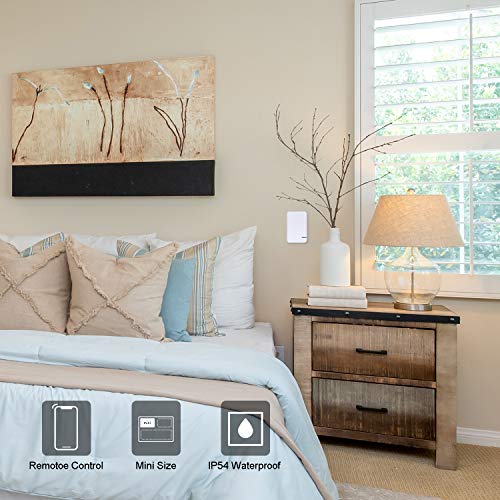 Thinkbee Wireless Light Switch Kit, No Wiring Mini Remote Switch, No WiFi Needed, Outdoor 1969ft Indoor 328ft Remote Control Lighting Fixture for Led Light, Ceiling Lights and Lamps, Waterproof - Image 2