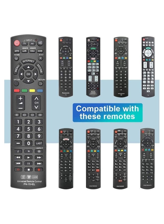 Huayu Universal Remote Control Compatible Replacement for Panasonic TV/VIERA Link/HDTV/ 3D/ LCD/LED, N2QAYB000485 - Image 2