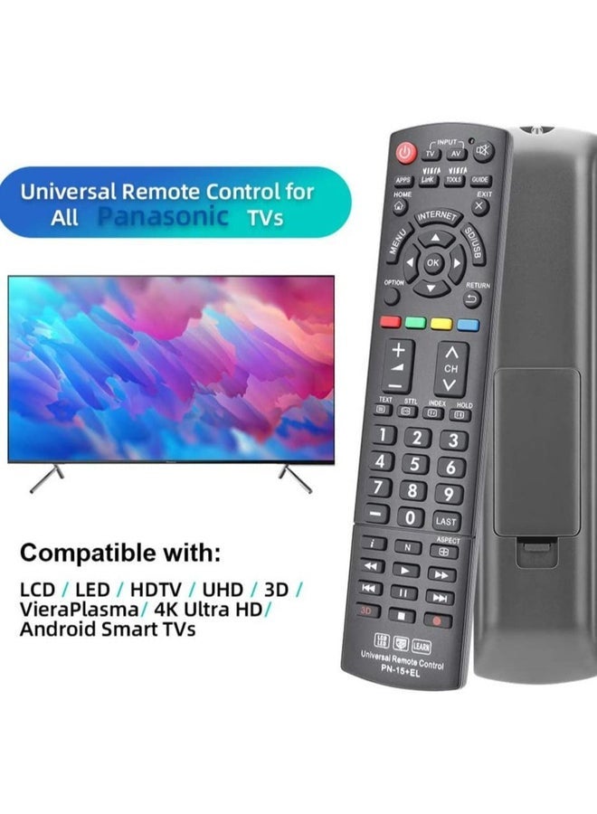 Huayu Universal Remote Control Compatible Replacement for Panasonic TV/VIERA Link/HDTV/ 3D/ LCD/LED, N2QAYB000485 - Image 3