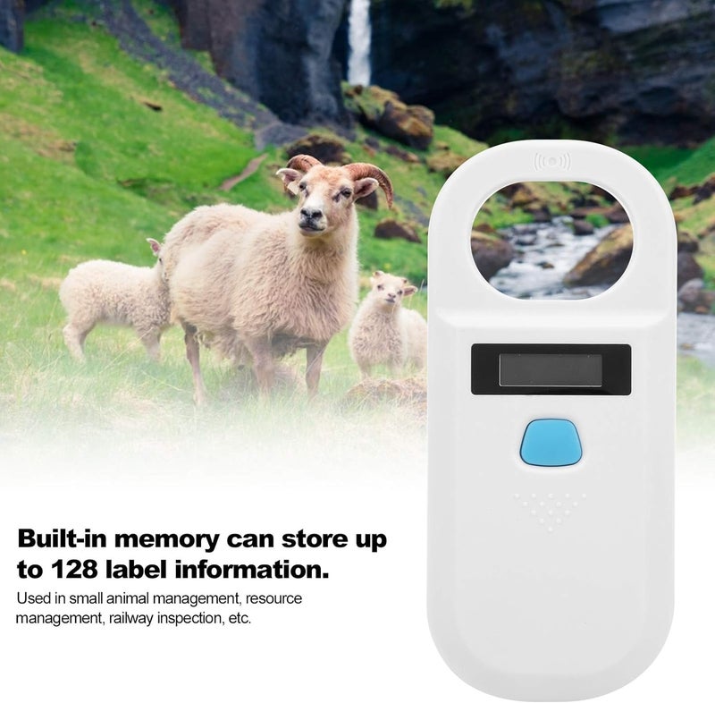 comfrt Pet Microchip Reader Scanner, USB Rechargeable RFID Animal Tag Reader 134.2Khz, Portable Animal ID Reader, EMID Animal Chip Scanner, for Animal tracking(White) - Image 3