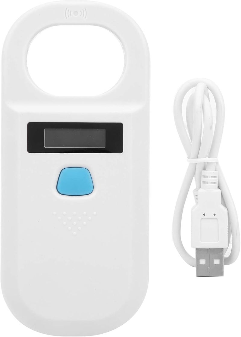 comfrt Pet Microchip Reader Scanner, USB Rechargeable RFID Animal Tag Reader 134.2Khz, Portable Animal ID Reader, EMID Animal Chip Scanner, for Animal tracking(White) - Image 1