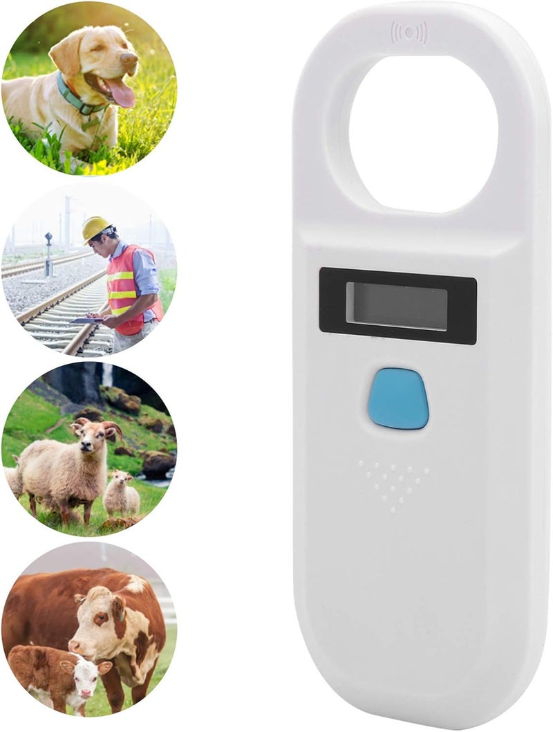 comfrt Pet Microchip Reader Scanner, USB Rechargeable RFID Animal Tag Reader 134.2Khz, Portable Animal ID Reader, EMID Animal Chip Scanner, for Animal tracking(White) - Image 4