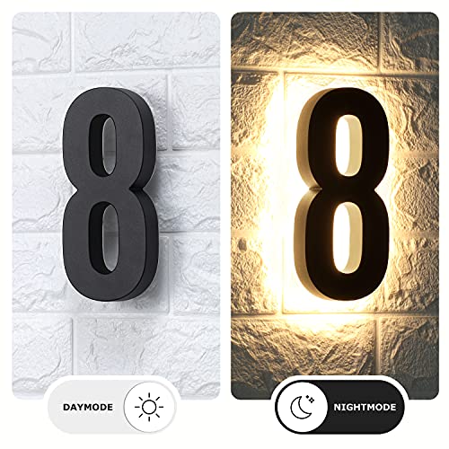 LMP 12V DC Low Voltage Led House Numbers Address Numbers 8 Inches, Modern Lighted House Numbers glow at night, Waterproof Corrosion Resistant, Easy to Install (number 0 No Powers) - Image 5