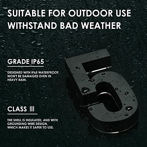 LMP 12V DC Low Voltage Led House Numbers Address Numbers 8 Inches, Modern Lighted House Numbers glow at night, Waterproof Corrosion Resistant, Easy to Install (number 0 No Powers) - Image 4