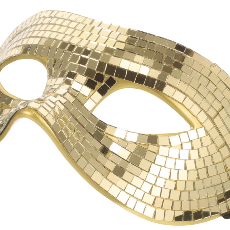 Gold Sequin Masquerade Mask For Women Half Face Glitter Party Costume Halloween Carnival Cosplay - Image 4