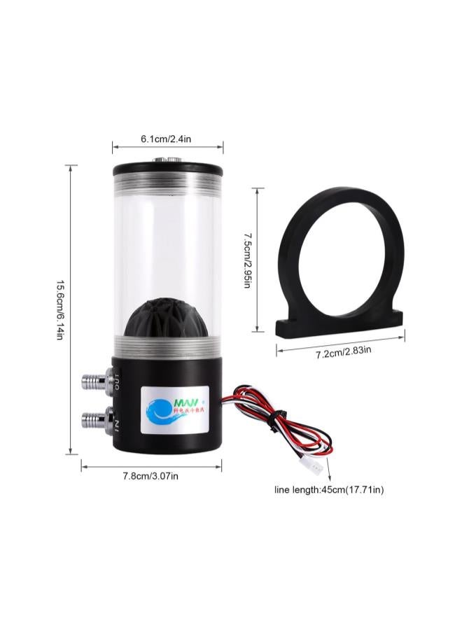 G 1/4inch Cooling Heat Exchanger Water Pump Tank CO2 DC12V 10W CPU 500L/H Mute Quiet Working 50000 Hours Life - Image 1