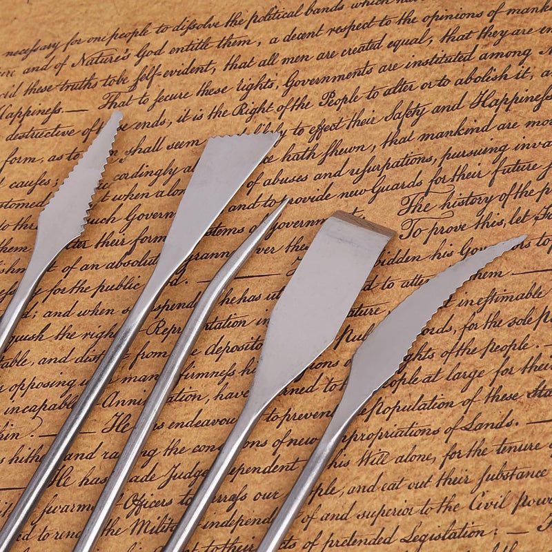 5PCS Stainless Steel Double Ended Wax Carvers Clay Sculpting Tools Set - Image 4