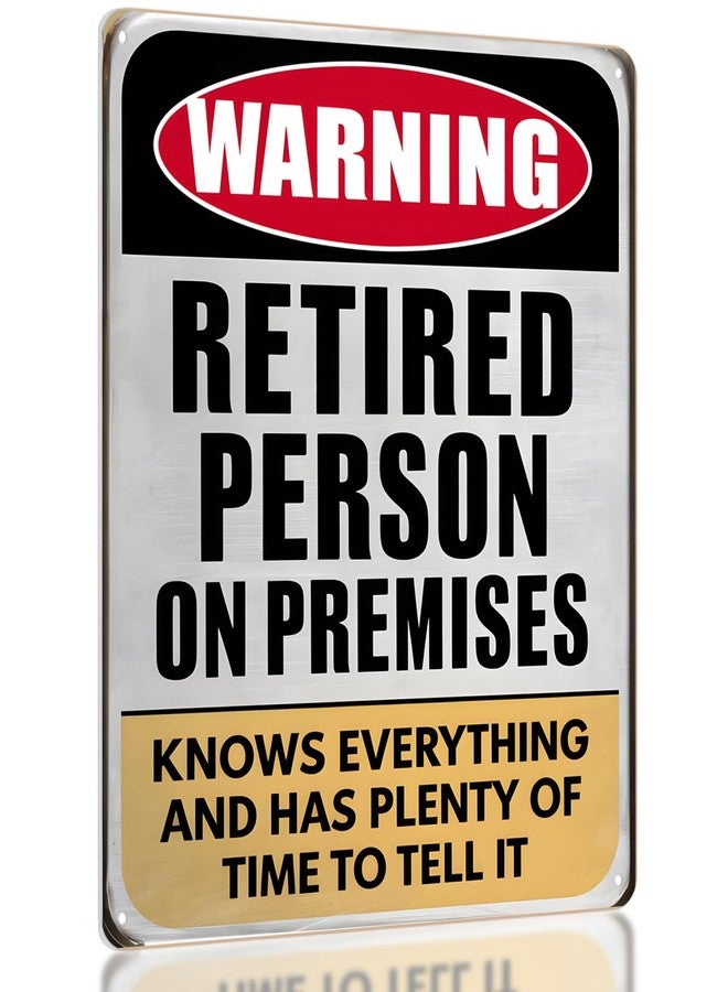 Opix Design Funny Retirement Gifts For Men – Mens Retirement Gifts 2026, Retired Gift for Men, Party Decorations, Vintage metal sign by Opix Design - Image 1