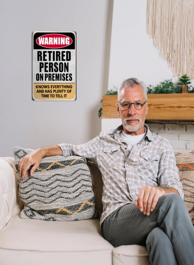 Opix Design Funny Retirement Gifts For Men – Mens Retirement Gifts 2026, Retired Gift for Men, Party Decorations, Vintage metal sign by Opix Design - Image 4