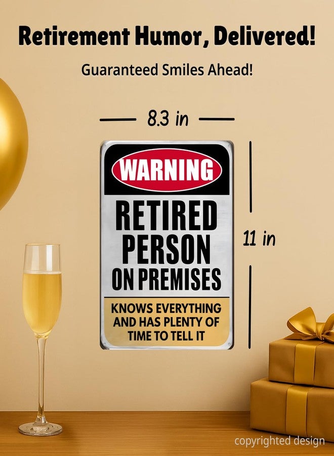 Opix Design Funny Retirement Gifts For Men – Mens Retirement Gifts 2026, Retired Gift for Men, Party Decorations, Vintage metal sign by Opix Design - Image 2