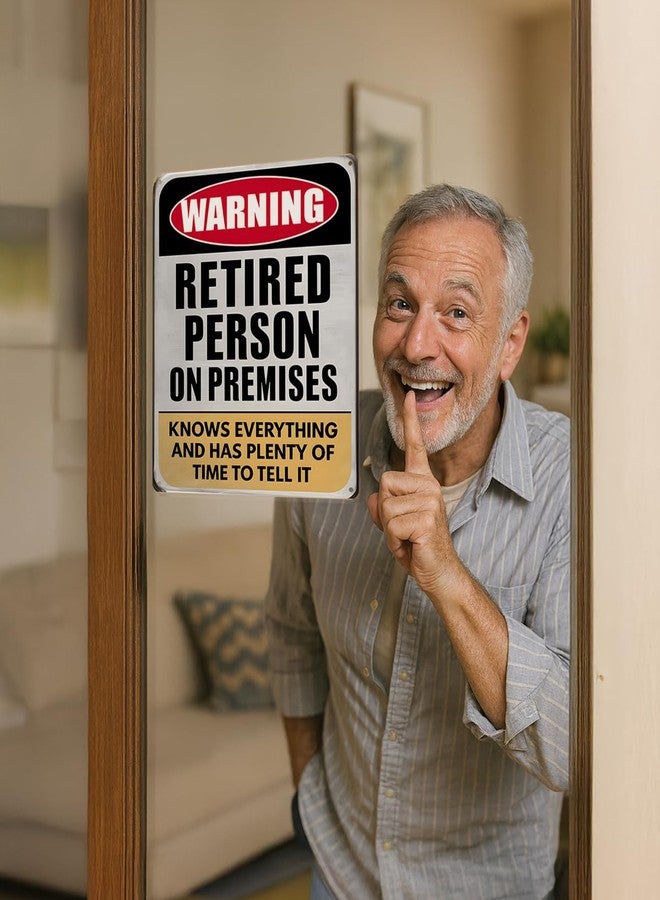 Opix Design Funny Retirement Gifts For Men – Mens Retirement Gifts 2026, Retired Gift for Men, Party Decorations, Vintage metal sign by Opix Design - Image 3