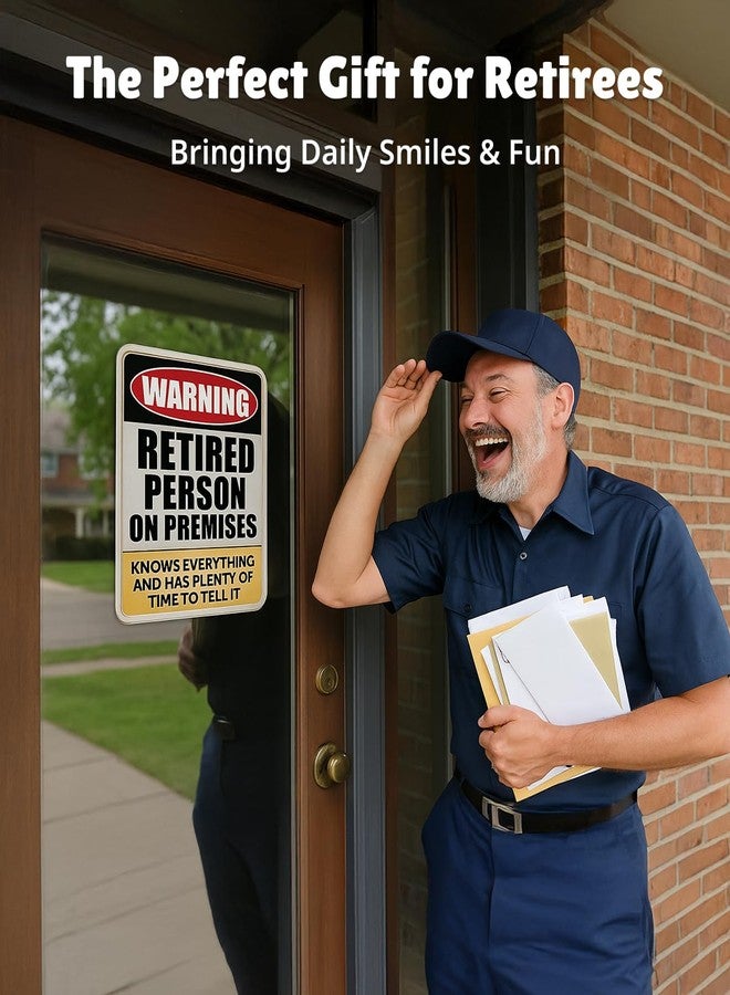 Opix Design Funny Retirement Gifts For Men – Mens Retirement Gifts 2026, Retired Gift for Men, Party Decorations, Vintage metal sign by Opix Design - Image 5